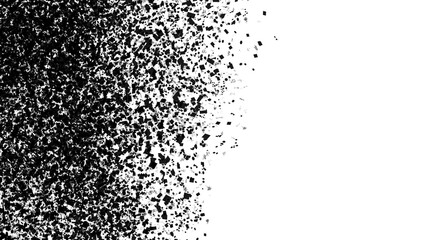 Stipple pattern, dotted geometric background. Stippling, dotwork drawing, shading using dots. Pixel disintegration, random halftone effect. White noise grainy texture.
