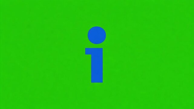 Information Icon Animation on Green Screen Background