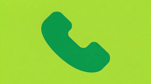 Phone Call Icon Animation on Green Screen Background