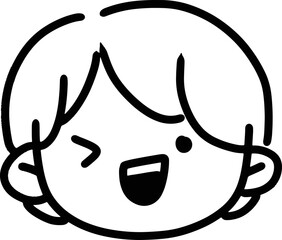 Cute Emoji Line Art