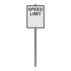 Regulatory Speed Limit Traffic Sign on a Pole