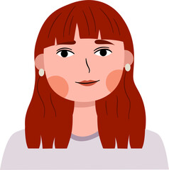 Obraz premium Multicultural character avatars for social media profile pictures. Young woman cartoon icon. Female avatar person people and human theme.