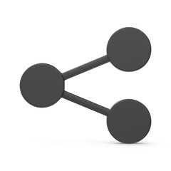 3D Render of Realistic Share Icon