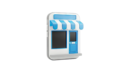Smartphone Shop Icon: Online Store Concept