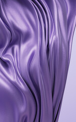 Flowing purple wave cloth background, 3d rendering.