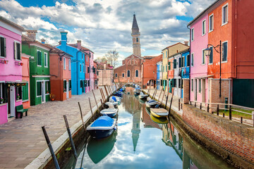 Colorful houses in Burano, Venice, Italy