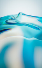 Flowing transparent cloth background, 3d rendering.