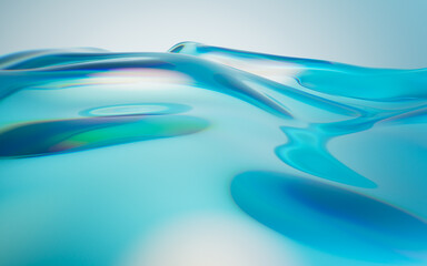 Flowing transparent cloth background, 3d rendering.