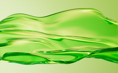 Flowing transparent cloth background, 3d rendering.