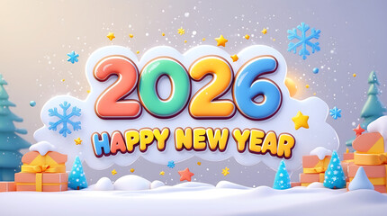 new year card with santa claus