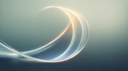 Glowing white curves on gradient background