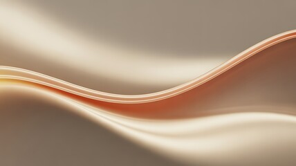 Elegant golden wave design with soft gradient background