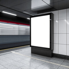 Premium Underground Advertising Lightbox Signage Mockup Ready to Use
