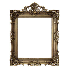 Luxury Gold Baroque Frame with Ornate Filigree &mdash; Classic Royal Vintage Design