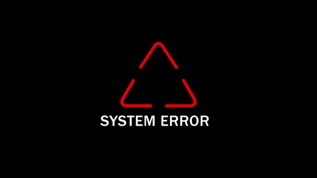 Connectivity system error icon digital colorful disconnection communication disruption issue. A modern technology design screen pixels interfering on a black background. 4k video 