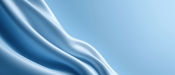 Naklejka premium Smooth silk fabric flows gracefully creating elegant blue textured waves. 