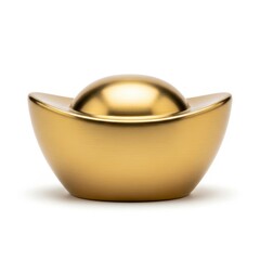 Golden Chinese Yuan Bao Ingot, Traditional Currency Symbol