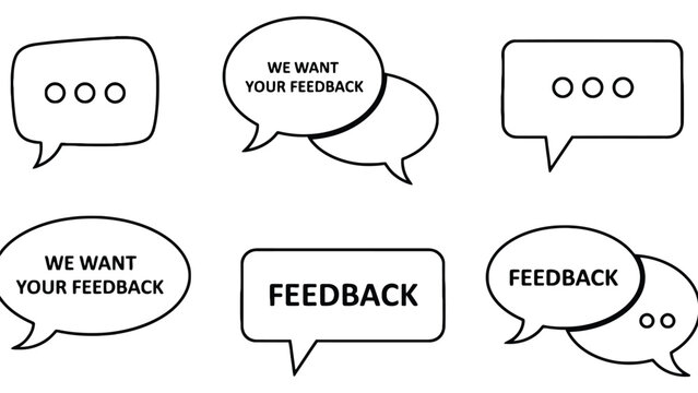 Speech bubbles for feedback and communication
