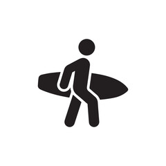 silhouette of a surfer