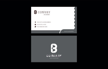 Letter B logo Design, With Simple Clean Professional Business Card