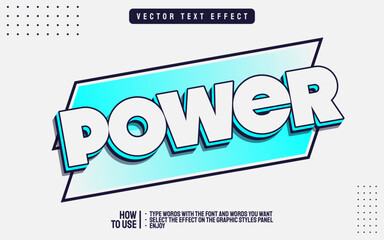 POWER Word Text Effect Design.