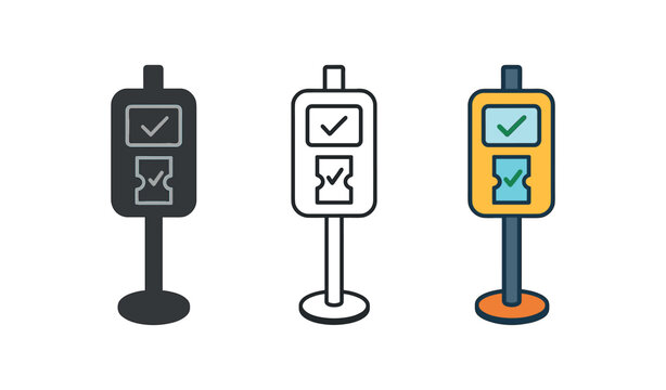 everyday city life ticket validator post bus or tram