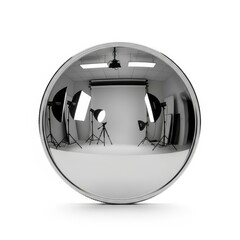 Wide Angle Lens View of a Studio Lighting Setup