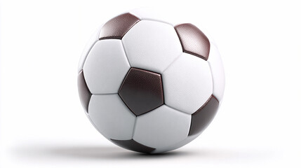 Fototapeta premium Soccer ball on a plain background showing details of its design
