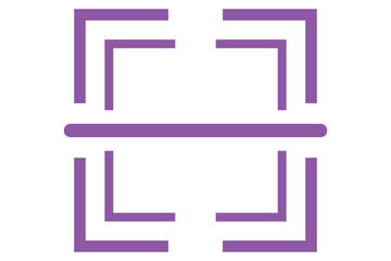 Clean flat vector illustration of a generic QR code icon for apps, payment systems, and digital marketing. EPS 10