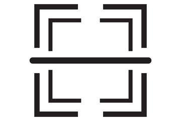 Clean flat vector illustration of a generic QR code icon for apps, payment systems, and digital marketing. EPS 10