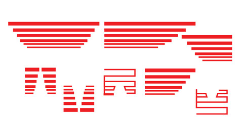 Red Speed Lines Motion Stripes Collection Dynamic Fast Animation Elements