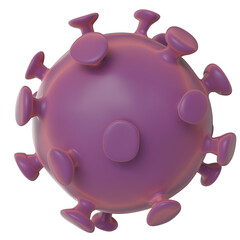 Coronavirus isolated transparent background realistic photo 3d rendering PNG with alpha channel
