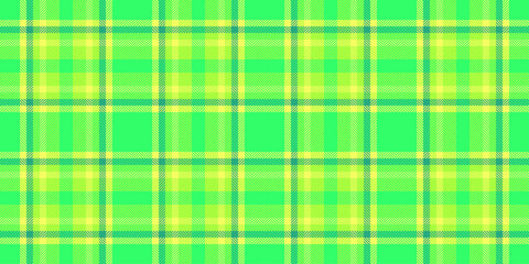 Classical check seamless background, creativity textile tartan plaid. Diverse texture vector pattern fabric in green and lime colors.