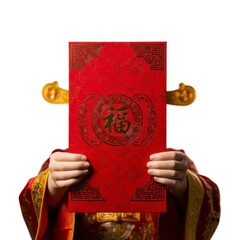 Person Holding Red Envelope for Chinese New Year Celebration