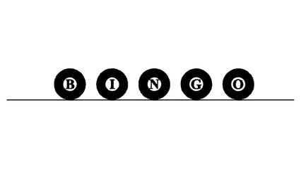 Vibrant bingo balls spelling out bingo