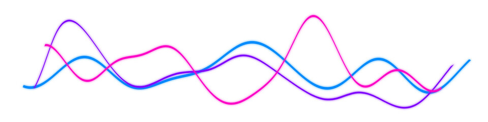 Colorful wave swirl line graph analysis isolated on white background