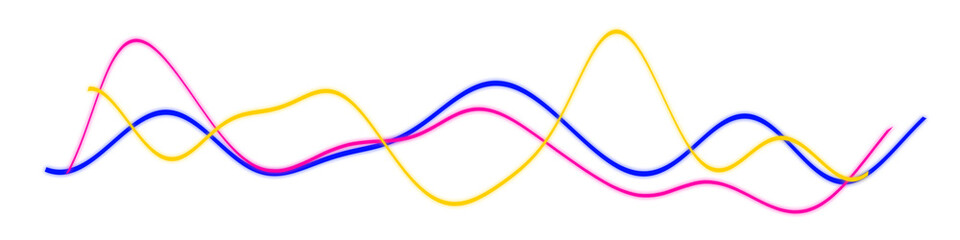 Colorful wave swirl line graph analysis isolated on white background