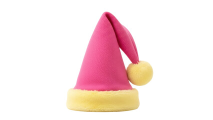 Isolated sleep cap with pompom, pink night hat for cozy winter nights, festive mood © Natalia
