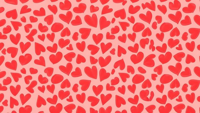 Vibrant red hearts on soft pink background for Valentine’s Day - Powered by Adobe