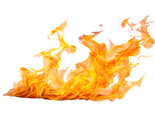 Dynamic fire flame splash with realistic motion and glowing orange tones. Ideal for dramatic compositions, fantasy artwork, energy concepts, and visual effects.
