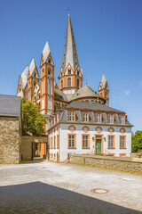 The south facade of the Limburg Cathedral, seen from the square in front of the Limburg Castle