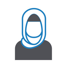 Hijab Girl Vector icon which can easily modify or edit