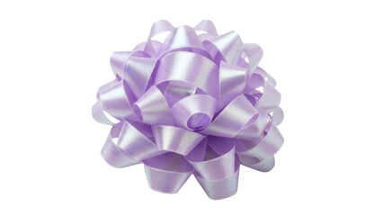 Isolated lilac ribbon bow for decoration, party, presents, events, gifts, and festive occasions