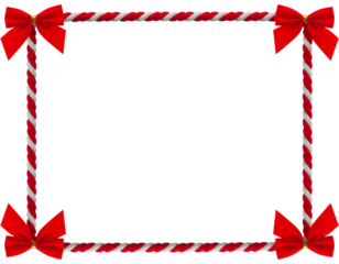 Christmas border frame isolated on transparent background isolated on transparent background