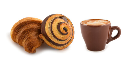 Cappuccino and brioches