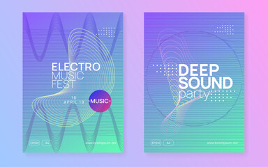 Techno Background. Nightclub Radio Invitation. Blue Fest Banner. Dance Design. Pink Party Poster. Festival Cover. Music Concert Element. Green Techno Background