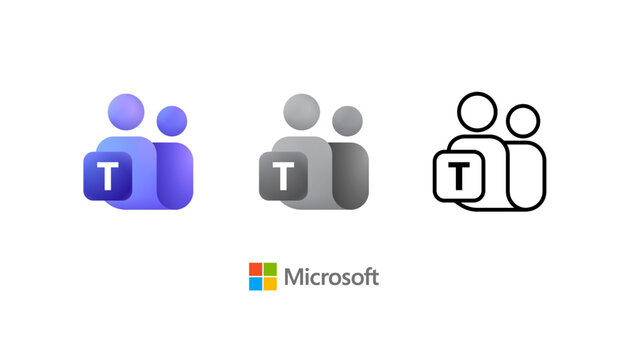 High resolution Microsoft Teams logo icon transparent png. Microsoft team vector logotype