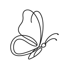 Line Art Butterfly Illustration Vector