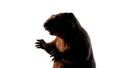 Obraz premium Beaver illustration on transparent background