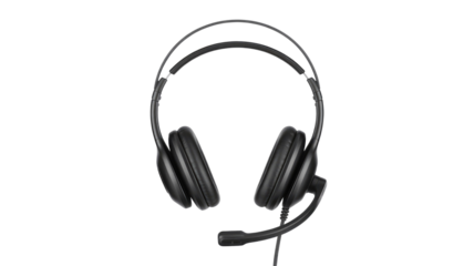 Black Wired Headset with Microphone